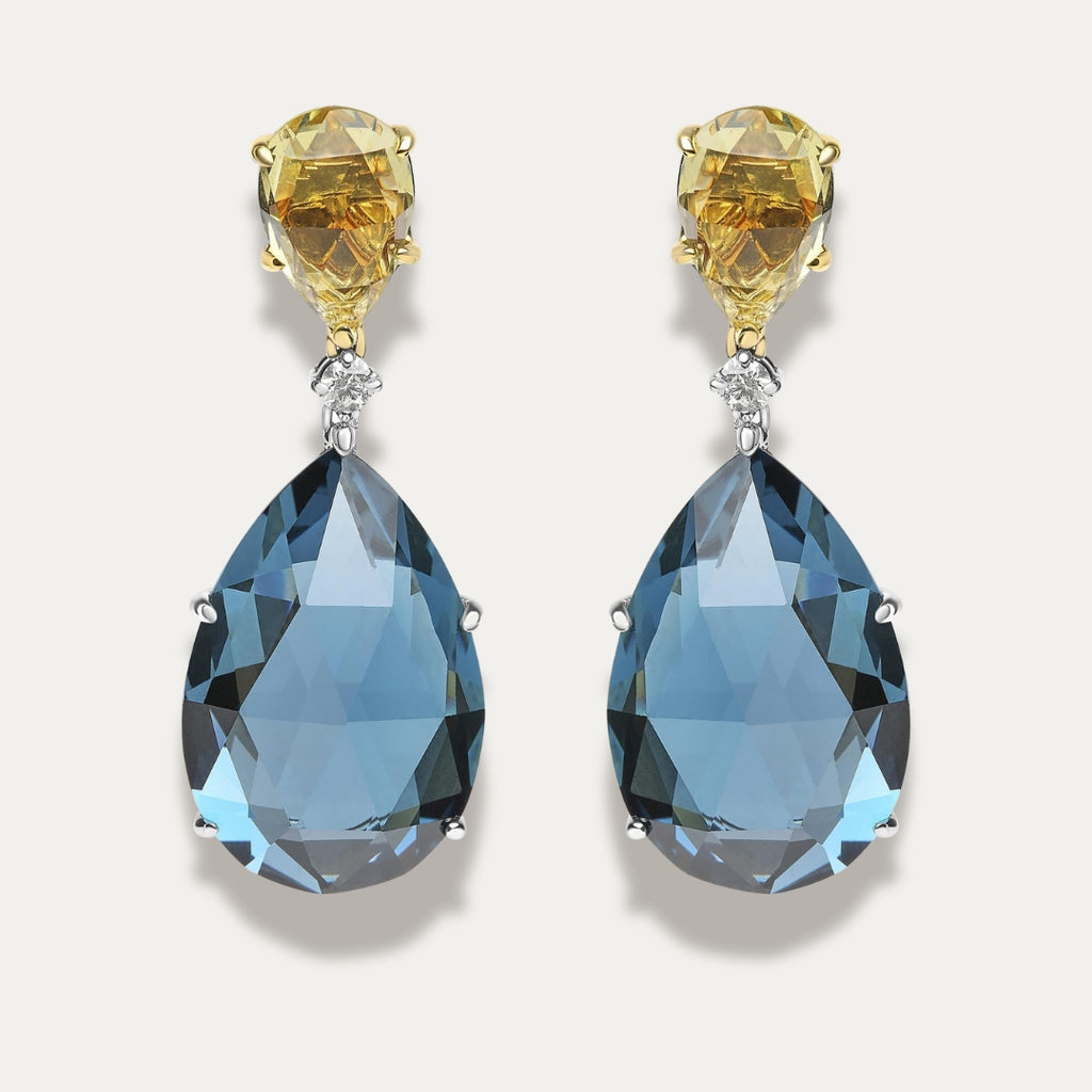 Theoba Pear Cut Dangle Earrings