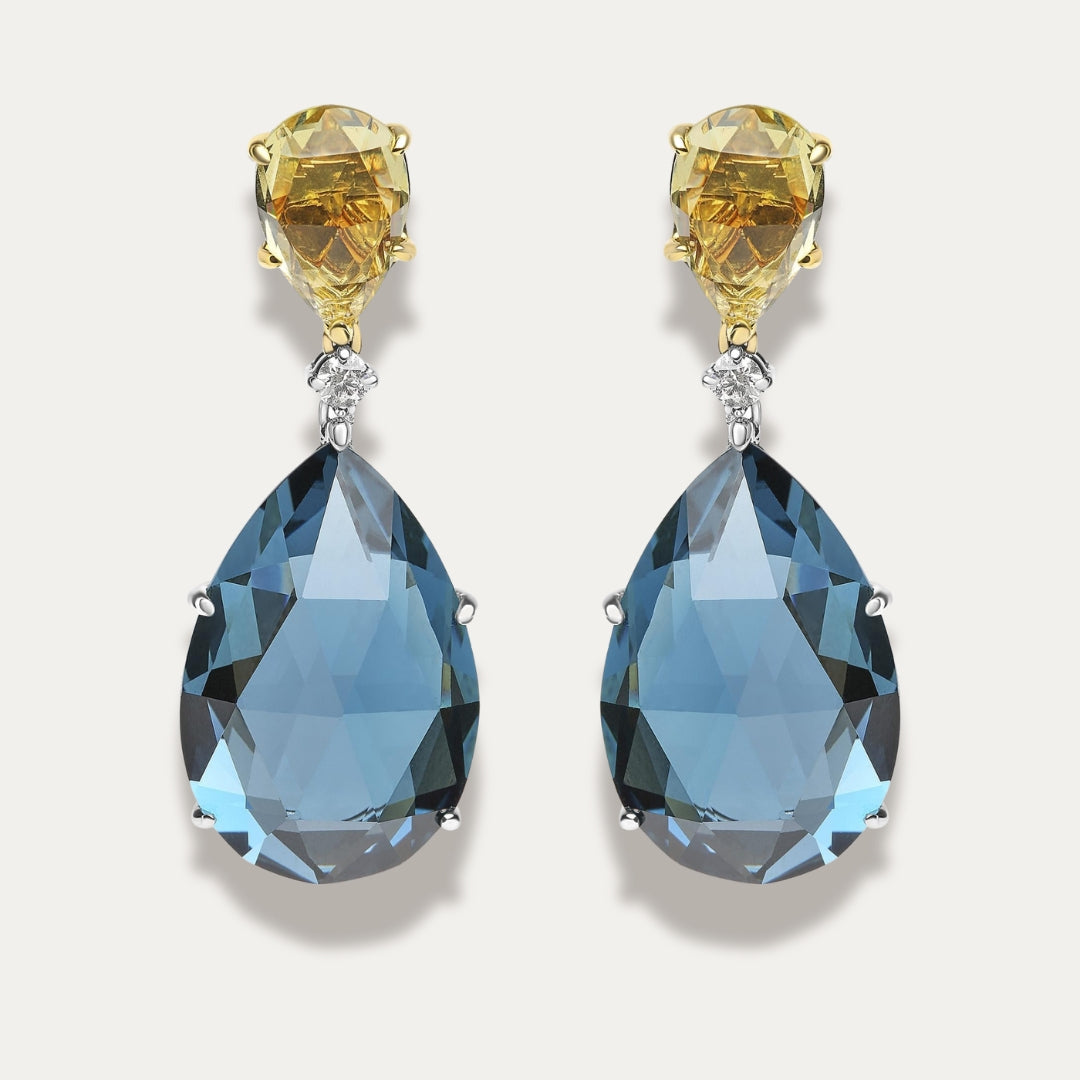 Theoba Pear Cut Dangle Earrings