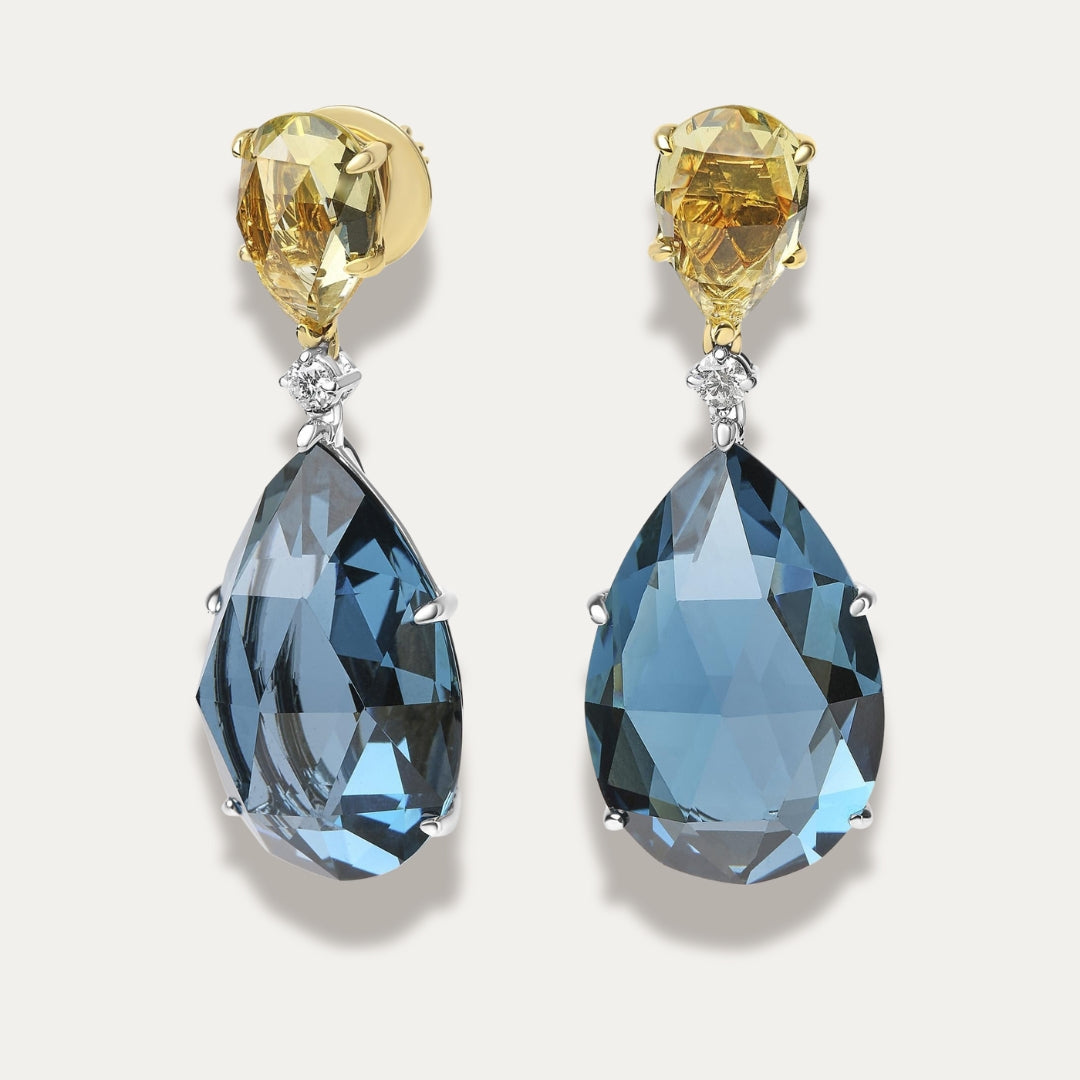 Theoba Pear Cut Dangle Earrings