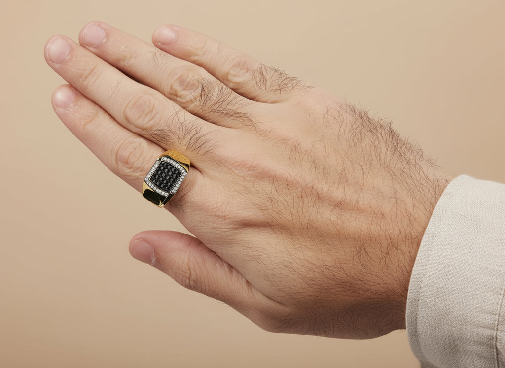 Zenith Men's Cushion Cluster Statement Ring