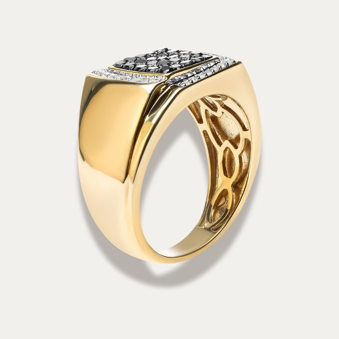 Zenith Men's Cushion Cluster Statement Ring