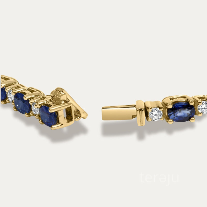 Juno Diamond & Blue Sapphire Link Bracelet