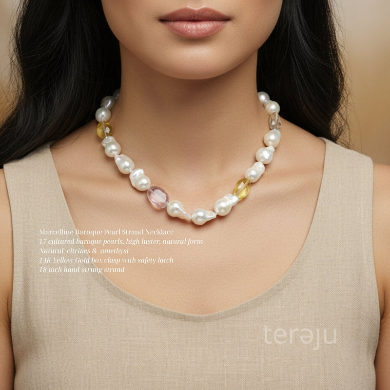 Marcelline Baroque Pearl Strand Necklace